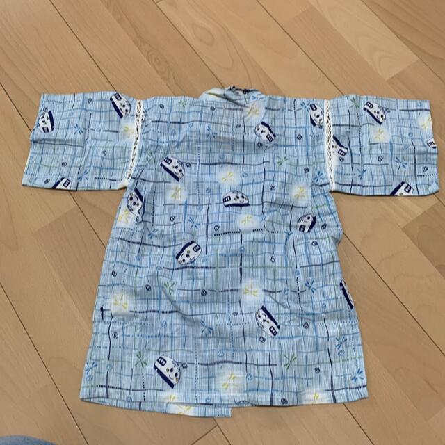 サンリオ(サンリオ)のサンリオ　しんかんせん柄　キッズ甚サイズ110 キッズ/ベビー/マタニティのキッズ服男の子用(90cm~)(甚平/浴衣)の商品写真