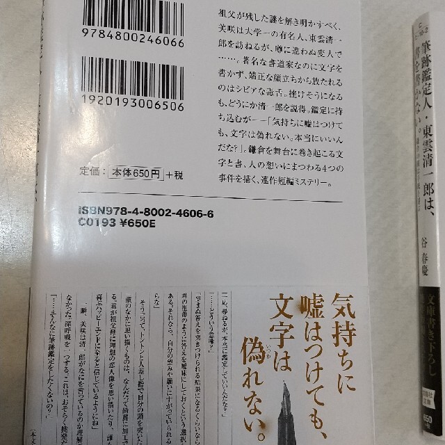 筆跡鑑定人・東雲清一郎は、書を書かない 1,2巻 セット エンタメ/ホビーの本(その他)の商品写真