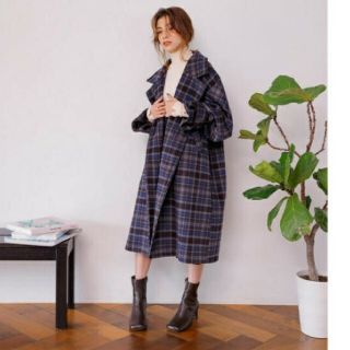 naptime ロングコート　チェック　L ＋LOOKBOOK２冊付き⭐️