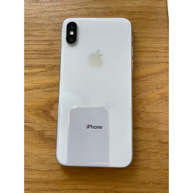 Apple(アップル)のiPhoneX 64gb シルバー　SIMロック解除済 スマホ/家電/カメラのスマートフォン/携帯電話(スマートフォン本体)の商品写真