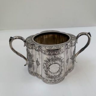 シュガーポット　シルバープレート【アンティーク】ヴィクトリアン　c.1880(テーブル用品)