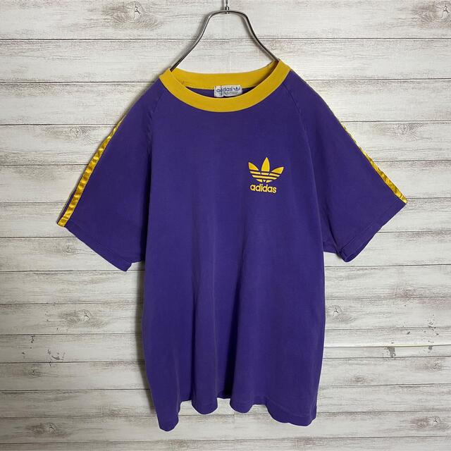 adidas(アディダス)の【デサント製】90sアディダストレフォイルワンポイントバックプリントTシャツ メンズのトップス(Tシャツ/カットソー(半袖/袖なし))の商品写真