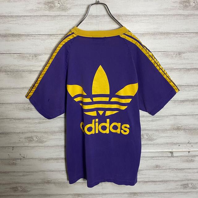 adidas(アディダス)の【デサント製】90sアディダストレフォイルワンポイントバックプリントTシャツ メンズのトップス(Tシャツ/カットソー(半袖/袖なし))の商品写真