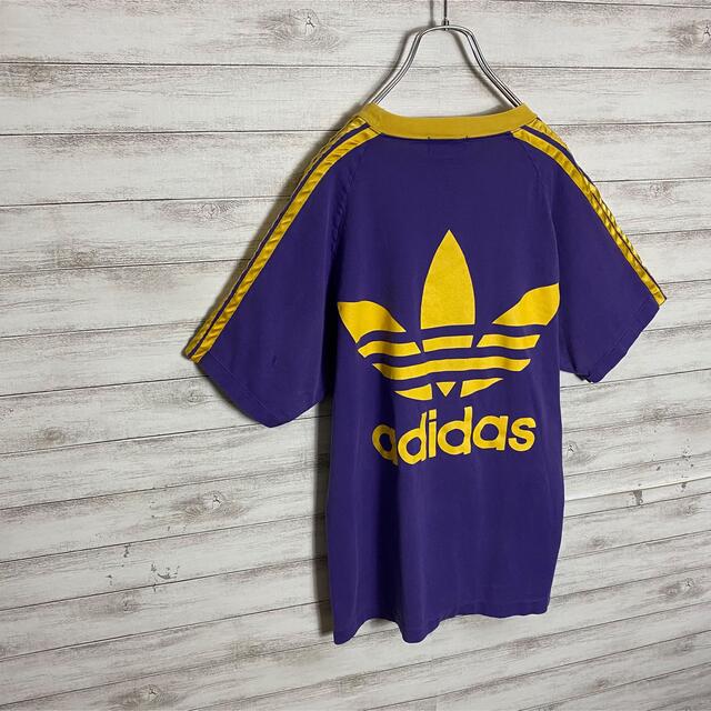 adidas(アディダス)の【デサント製】90sアディダストレフォイルワンポイントバックプリントTシャツ メンズのトップス(Tシャツ/カットソー(半袖/袖なし))の商品写真