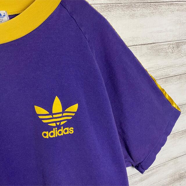 adidas(アディダス)の【デサント製】90sアディダストレフォイルワンポイントバックプリントTシャツ メンズのトップス(Tシャツ/カットソー(半袖/袖なし))の商品写真