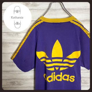 アディダス(adidas)の【デサント製】90sアディダストレフォイルワンポイントバックプリントTシャツ(Tシャツ/カットソー(半袖/袖なし))