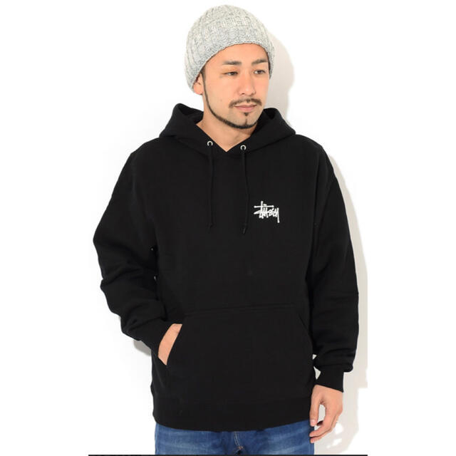 STUSSY(ステューシー)の新品☆STUSSY ステューシー　パーカー　ブラックXLサイズ メンズのトップス(パーカー)の商品写真