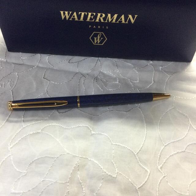 Waterman(ウォーターマン)のWATERMAN アストロフィー　ブルーマーブル　ボールペン(黒) レア品 インテリア/住まい/日用品の文房具(ペン/マーカー)の商品写真