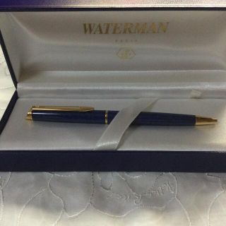 ウォーターマン(Waterman)のWATERMAN アストロフィー　ブルーマーブル　ボールペン(黒) レア品(ペン/マーカー)