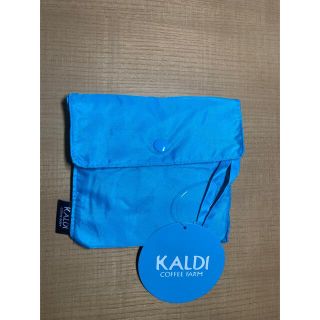 カルディ(KALDI)のカルディ　エコバッグ　ブルー(エコバッグ)