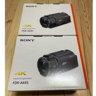 ソニー(SONY)の[新品送料無料] 2台ソニー Handycam FDR-AX45ブラック(ビデオカメラ)