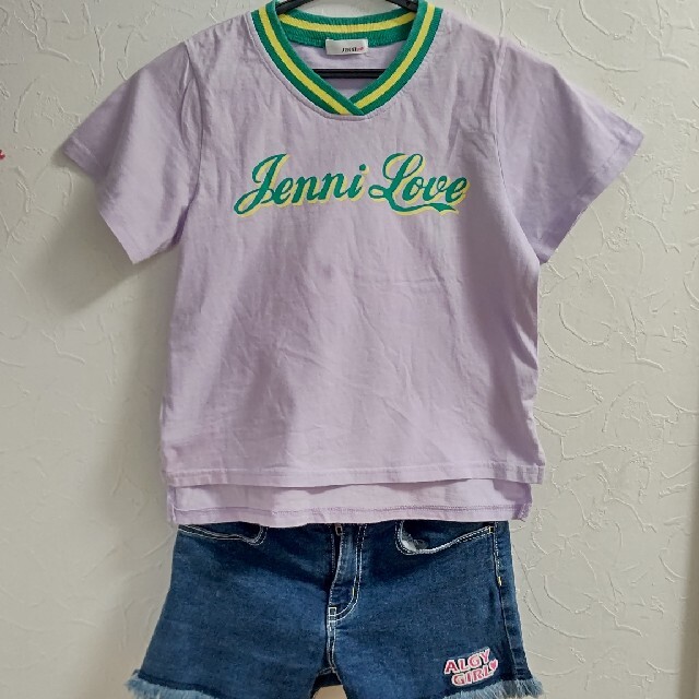 JENNI(ジェニィ)のジェニイの半袖ALGYショートパンツ キッズ/ベビー/マタニティのキッズ服女の子用(90cm~)(Tシャツ/カットソー)の商品写真