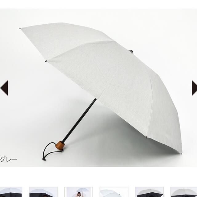 サンバリア100 3段折り日傘 キューブ柄グレー - 傘