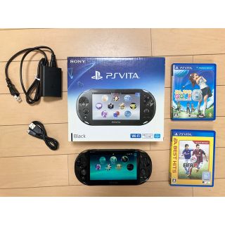 プレイステーションヴィータ(PlayStation Vita)の【Auroraさん専用】PlayStationVITA＋ソフト2本＋ソフトケース(携帯用ゲーム機本体)