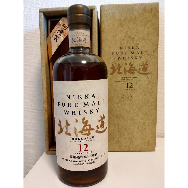 ニッカウヰスキー(ニッカウイスキー)のニッカ　ピュアモルト北海道12年【金文字】 食品/飲料/酒の酒(ウイスキー)の商品写真