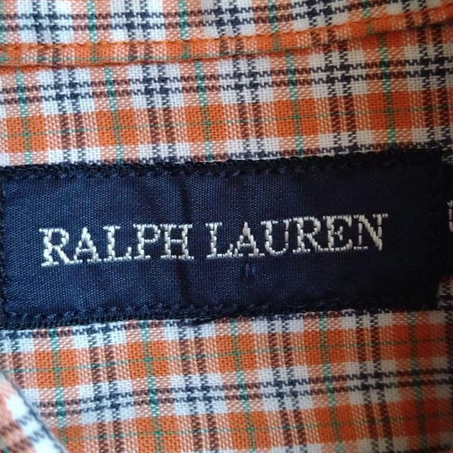 Ralph Lauren(ラルフローレン)のRALPH LAUREN ラルフローレン コットン シャツ チェック オレンジ キッズ/ベビー/マタニティのキッズ服男の子用(90cm~)(ブラウス)の商品写真