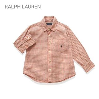 ラルフローレン(Ralph Lauren)のRALPH LAUREN ラルフローレン コットン シャツ チェック オレンジ(ブラウス)