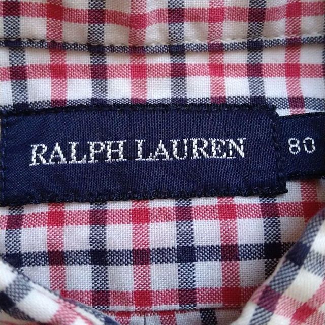 Ralph Lauren(ラルフローレン)のRALPH LAUREN ラルフローレン コットン シャツ チェック レッド キッズ/ベビー/マタニティのベビー服(~85cm)(その他)の商品写真