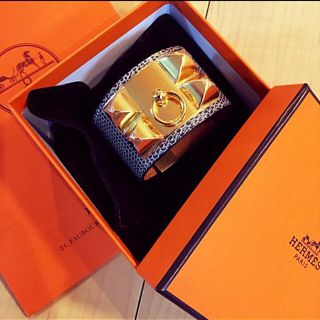 エルメス(Hermes)の超希少！リザード！オンブレ！ゴールド金具！コリエドシアン！(ブレスレット/バングル)