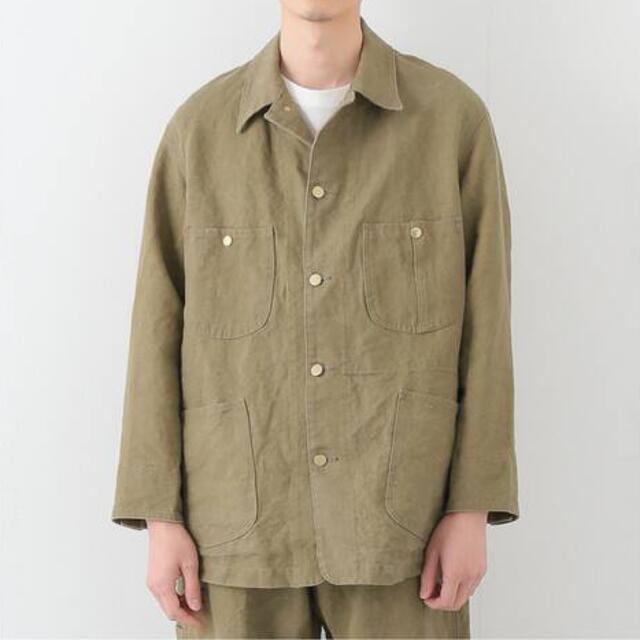 激安単価で】 COMOLI - A.PRESSE 22SS Coverall Jacket Sage サイズ1の