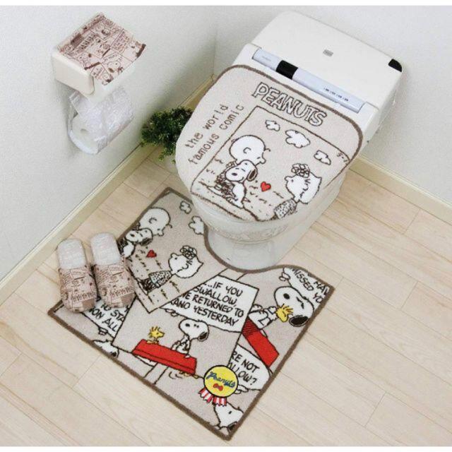 新品◎スヌーピー トイレマット　スリッパ  2点　SNOOPYピーナッツコミック 9