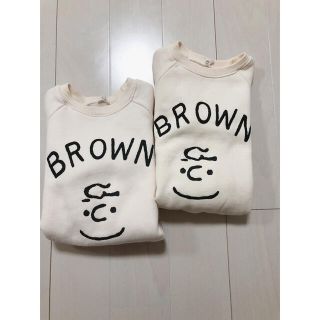 ピーナッツ(PEANUTS)のmisa様専用　裏起毛　ロンT トレーナー　ブラウン　スヌーピー　韓国(Tシャツ/カットソー)