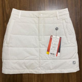 フットジョイ(FootJoy)の【新品】フットジョイ レディース ドット柄プリント スカート ホワイト Sサイズ(ウエア)