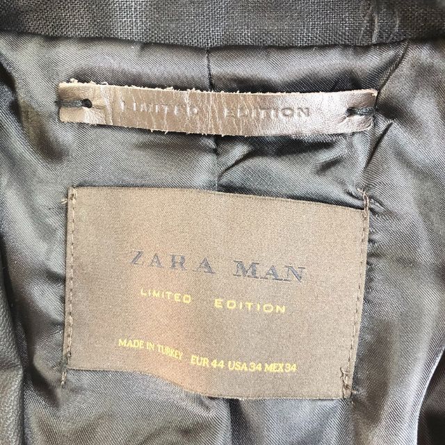 ZARA(ザラ)の【人気】ザラマン 切替デザインジャケット ブレザー 袖レザー切り返し サイズ34 メンズのジャケット/アウター(テーラードジャケット)の商品写真