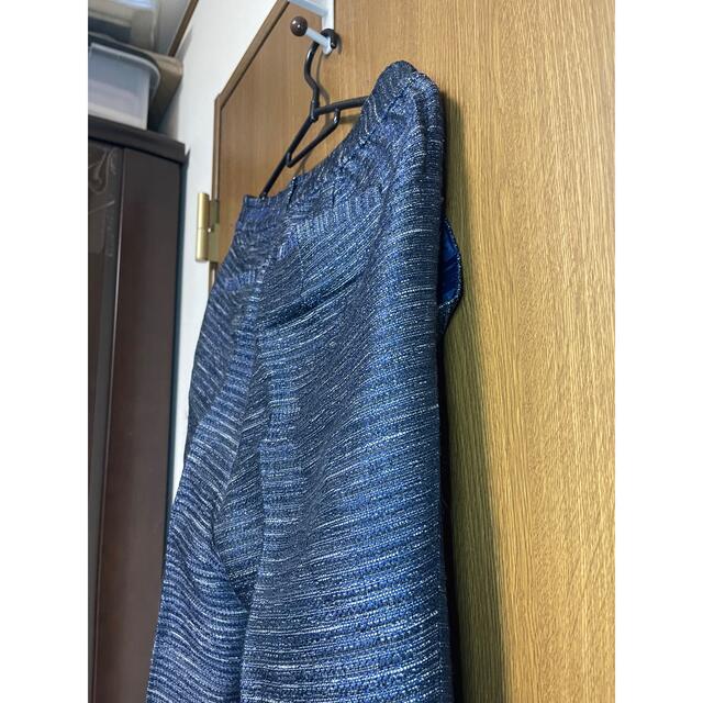 パンツスーツ　藍色　M〜L レディースのフォーマル/ドレス(スーツ)の商品写真