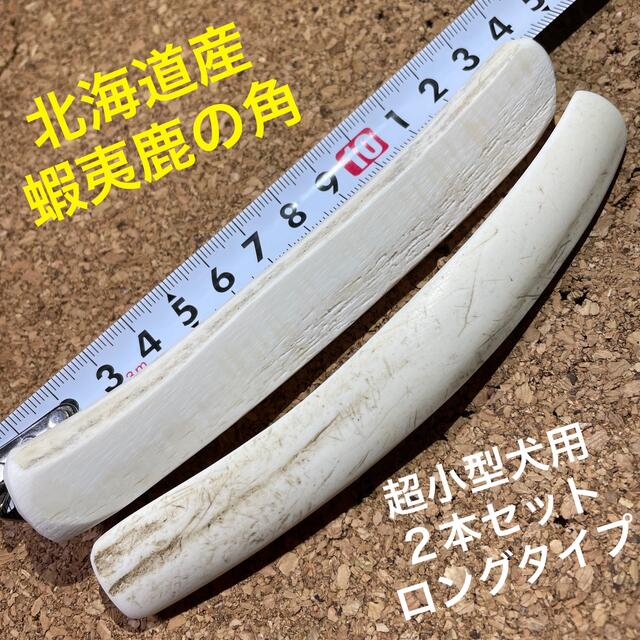 鹿の角　犬のおもちゃ　北海道産　　　　　　　　　　　　超小型犬用2本ロングタイプ その他のペット用品(犬)の商品写真