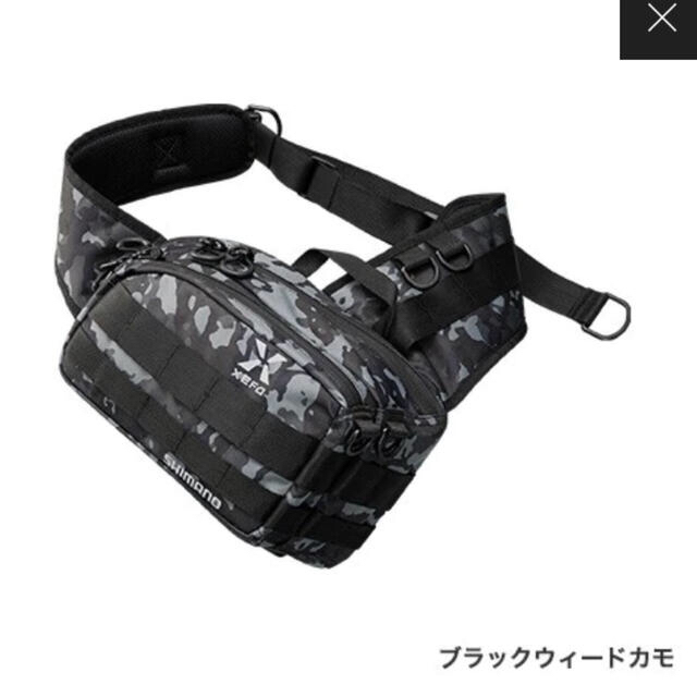 シマノ  XEFO・タフ スリングショルダーバッグSサイズブラックウィードカモ