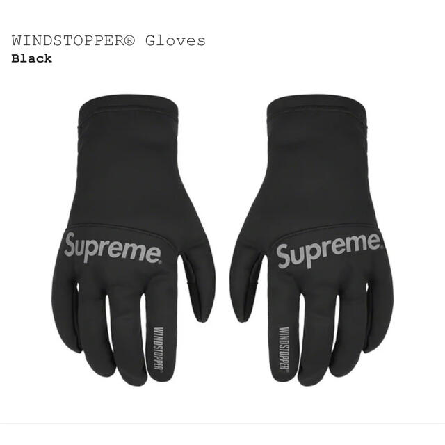 Supreme(シュプリーム)の新品未使用 黒 Supreme WINDSTOPPER Gloves S/M メンズのファッション小物(手袋)の商品写真