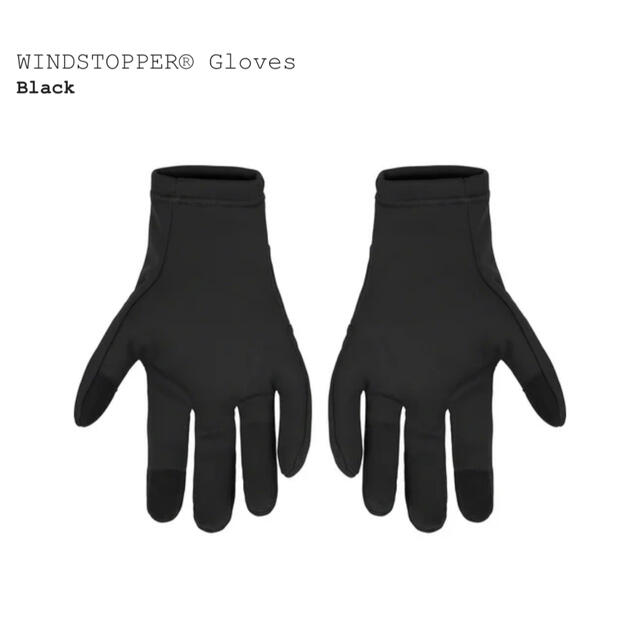 Supreme(シュプリーム)の新品未使用 黒 Supreme WINDSTOPPER Gloves S/M メンズのファッション小物(手袋)の商品写真