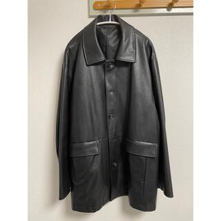 サンシー(SUNSEA)のstein fake leather car jacket(レザージャケット)
