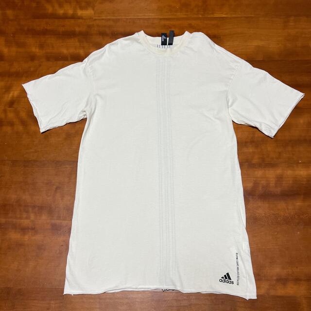 adidas(アディダス)のadidas 白Tシャツ サイズM レディースのトップス(Tシャツ(半袖/袖なし))の商品写真