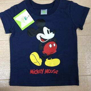 ディズニー(Disney)のミッキーマウス　シャツ　80サイズ　ネイビー(Ｔシャツ)