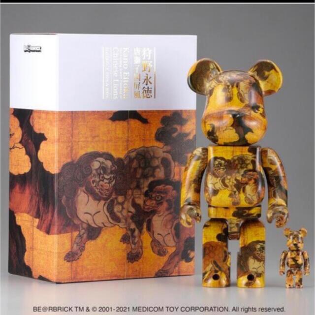 BE@RBRICK  狩野永徳　唐獅子図屏風 100% ＆ 400%