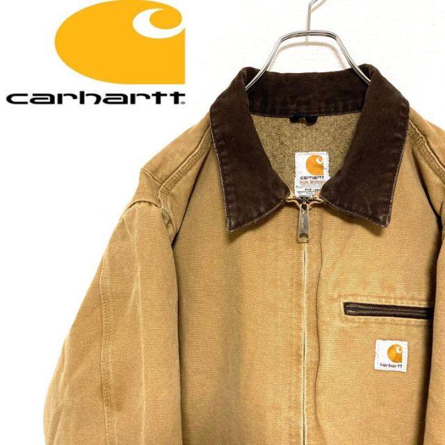 carhartt(カーハート)の●カーハート●アメリカ古着ダック地デトロイドジャケットベージュキャメルレディース レディースのジャケット/アウター(ブルゾン)の商品写真