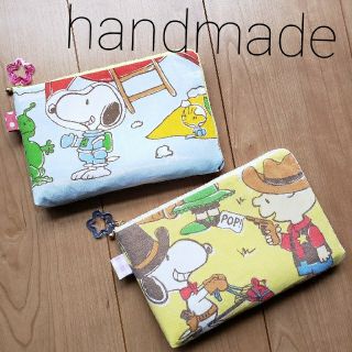 スヌーピー(SNOOPY)のハンドメイド スヌーピー マルチポーチ 通帳ケース 母子手帳ケース ヴィンテージ(ポーチ)