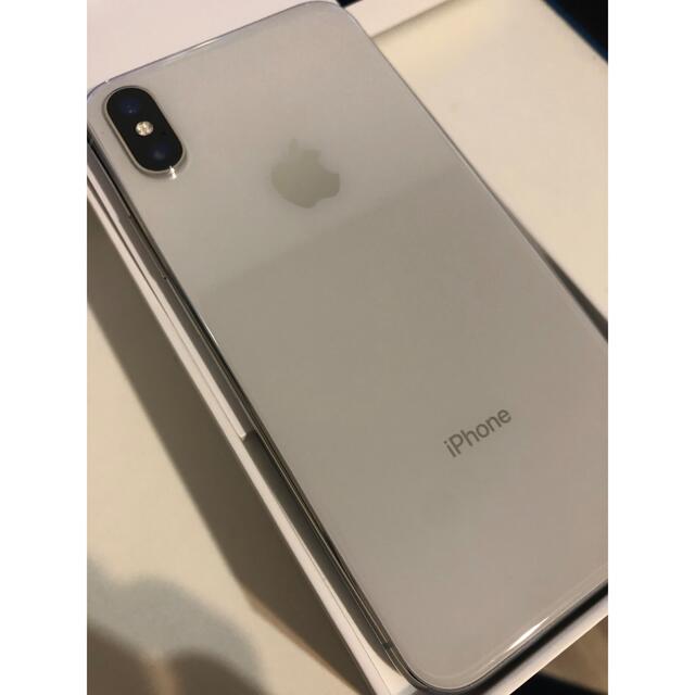 iPhone X 64GB シルバー　白