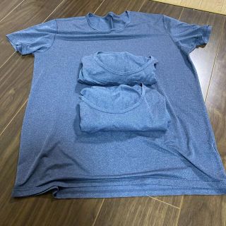 ユニクロ(UNIQLO)のエアリズムメッシュクルーネックT 3枚セット  メンズ　L(Tシャツ/カットソー(半袖/袖なし))