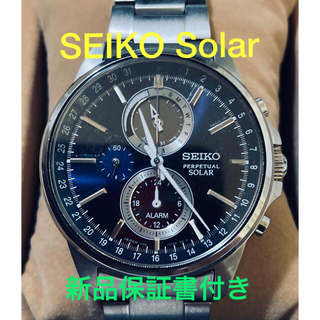 SEIKO - 【新品】SEIKOソーラーアラームクロノグラフ V198