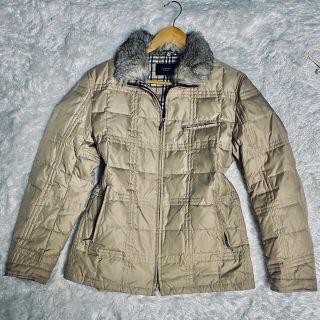 バーバリーブラックレーベル(BURBERRY BLACK LABEL)のBURBERRY キルティング ダウンジャケット ラビットファー(ダウンジャケット)