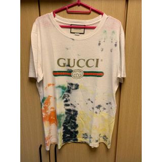 グッチ(Gucci)の正規 GUCCI グッチ タイダイ ロゴ Tシャツ(Tシャツ/カットソー(半袖/袖なし))