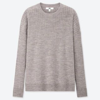 ユニクロ(UNIQLO)のユニクロ　メリノブレンドリブクルーネックセーター(ニット/セーター)