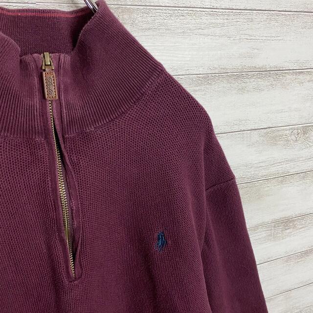 POLO RALPH LAUREN(ポロラルフローレン)の【希少カラー】ポロラルフローレン☆刺繍ワンポイントロゴハーフジップスウェット メンズのトップス(スウェット)の商品写真