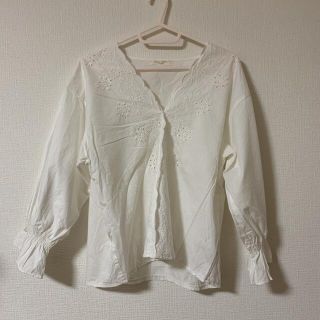 ショコラフィネローブ(chocol raffine robe)の刺繍レースカットブラウス(シャツ/ブラウス(長袖/七分))