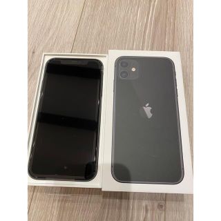 アイフォーン(iPhone)の新品未使用　iPhone 11 64GB BLACK (スマートフォン本体)