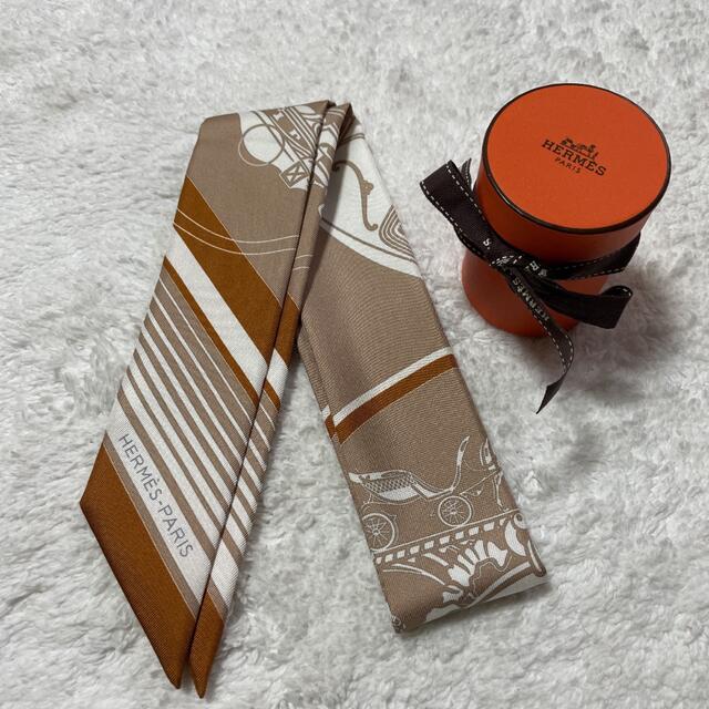 エルメス HERMES ツイリー エクスリブリス ベージュ-