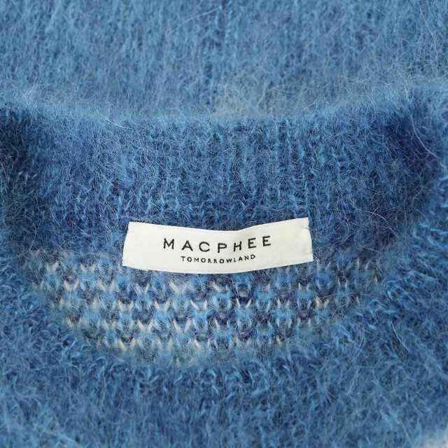 MACPHEE - マカフィー モヘヤジャカード クルーネックベスト ニット
